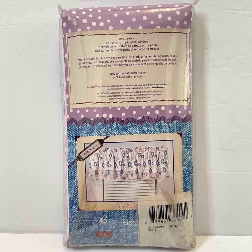 Holly Hobbie and Friends pretty patches valance new